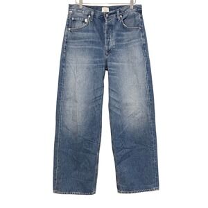 Citizens of Humanity Ayla Baggy Wide Leg Cotton Denim Jeans Size 29 Blue Amherst